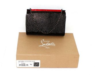 Christian Louboutin Vanite Clutch Patent Caviar Crossbody Bag