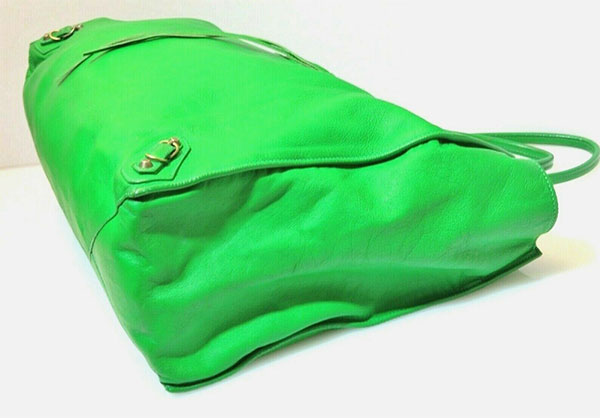 Balenciaga Papier Green Leather Tote