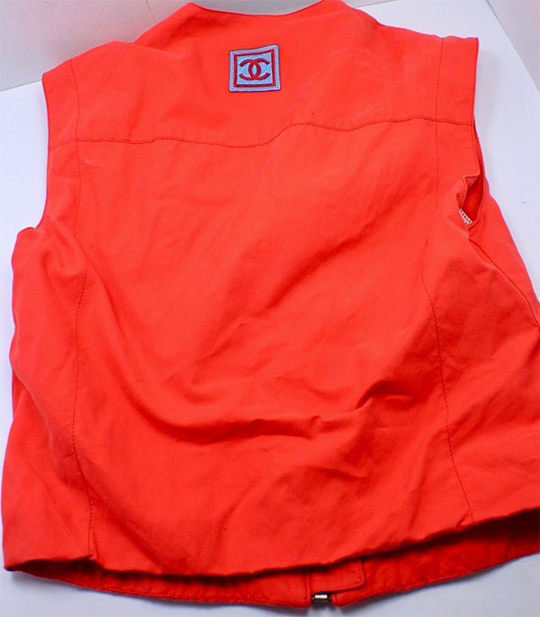 Chanel Orange Vest With Riri Stamped