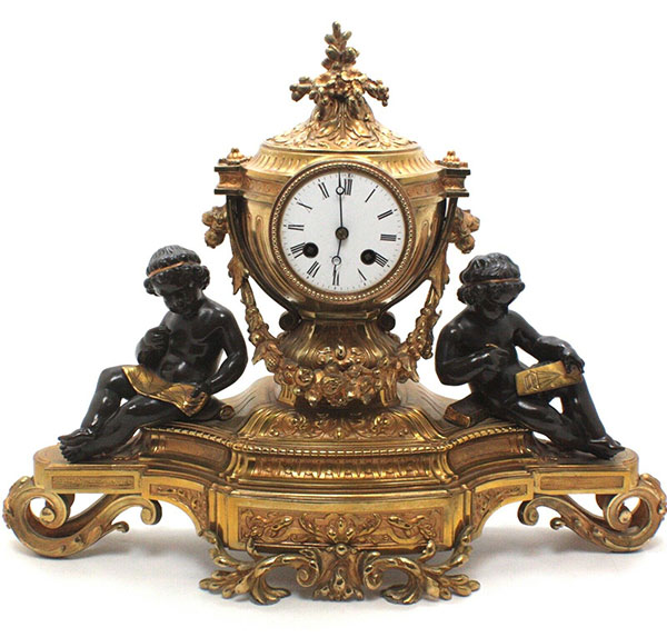French 19TH Century Mantel Clock Signed Montiel A Toulouse