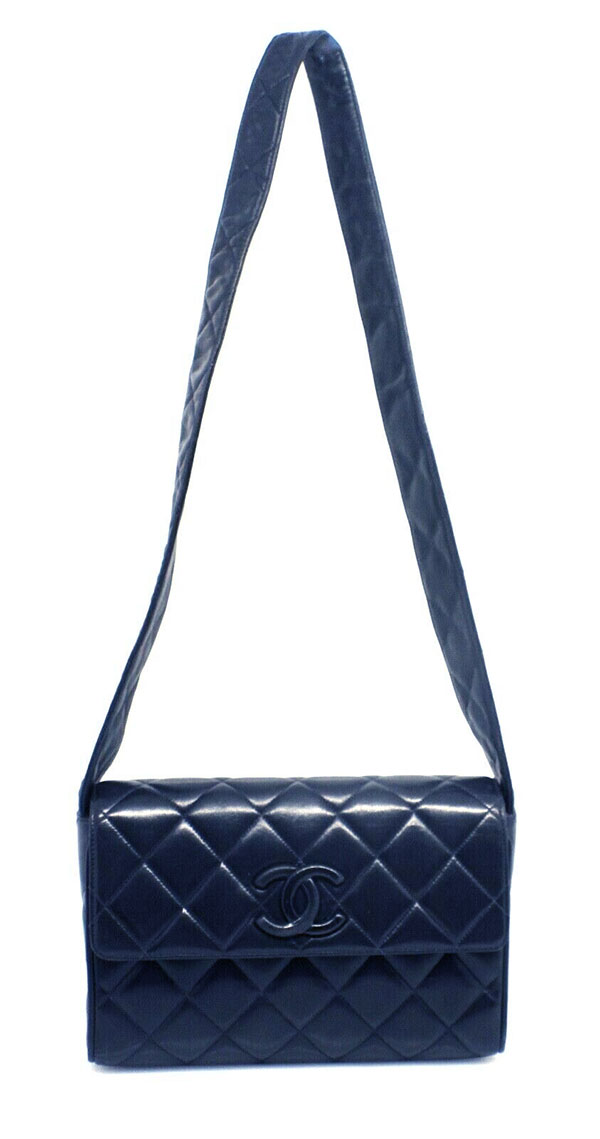 dark blue chanel bag