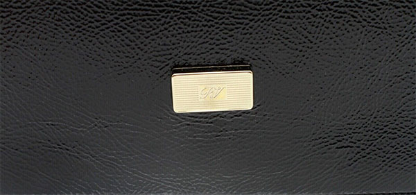 Roger Vivier Ladies Chain Shoulder Handbag Patent Leather Black