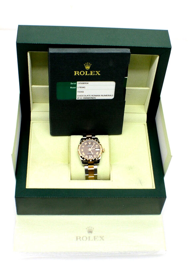 Rolex Datejust Diamond Bezel Chocolate Dial