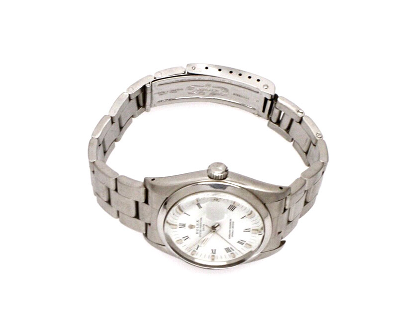 Rolex Watch Date White Roman Oyster Steel Automatic Watch 1500-5