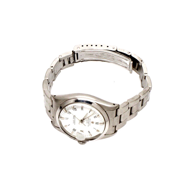 Rolex Watch Date White Roman Oyster Steel Automatic Watch 1500-5